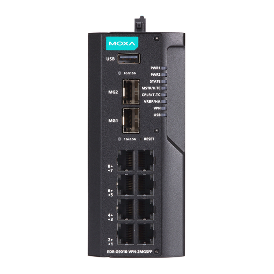 Moxa Technologies EDR-G9010 Series User Manual
