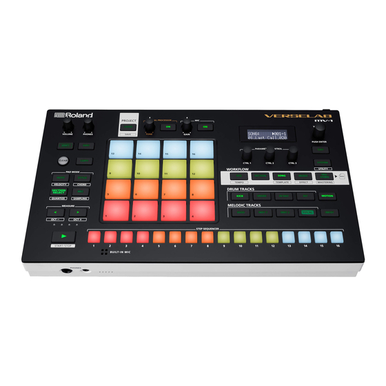 Roland VERSELAB MV-1 Parameter Manual