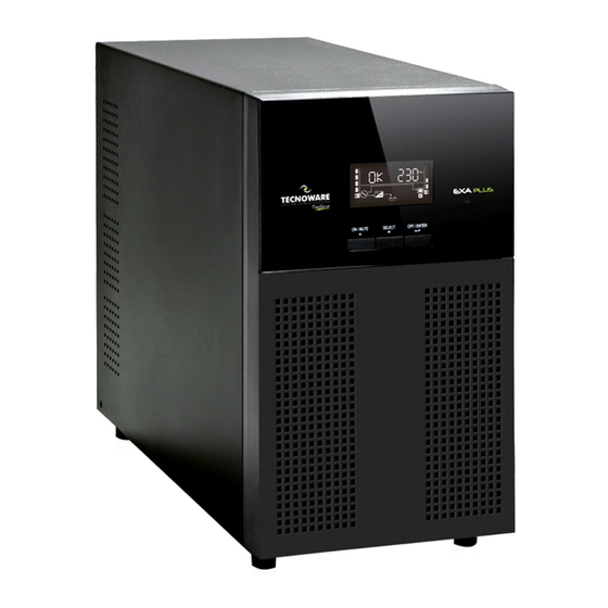 Tecnoware EXA PLUS Quick Manual