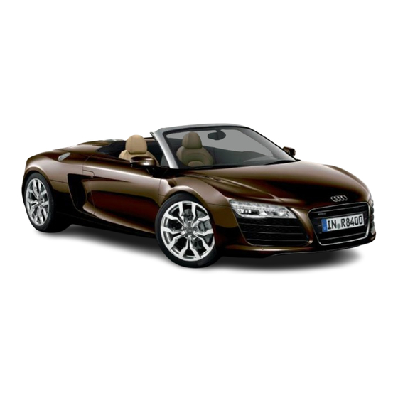 Audi R8 Spyder 2015 Owner's Manual