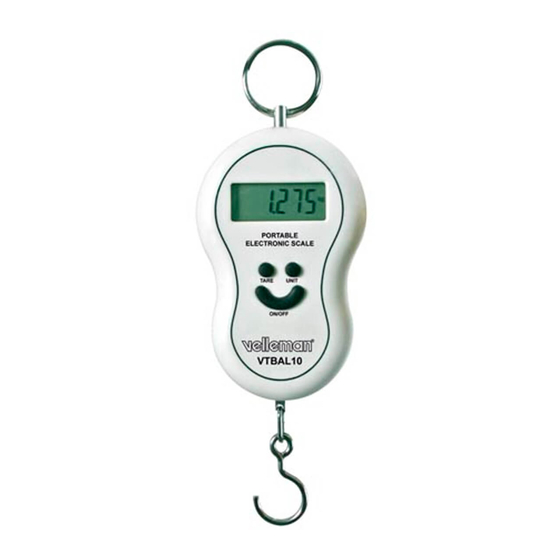 Velleman VTBAL10 Digital Hanging Scale Manuals