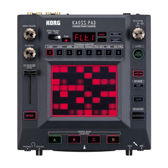 KORG KAOSS PAD OWNER'S MANUAL Pdf Download | ManualsLib