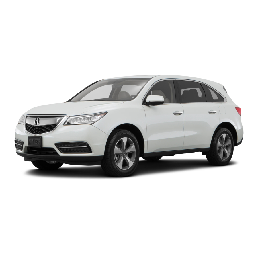 Acura Mdx Owners Manual