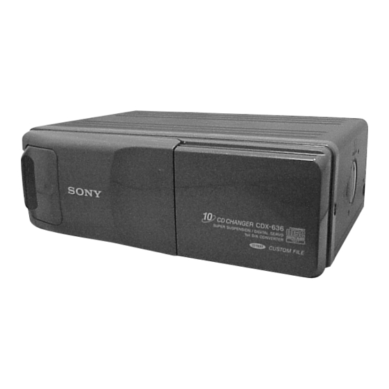 Sony CDX-601 Service Manual