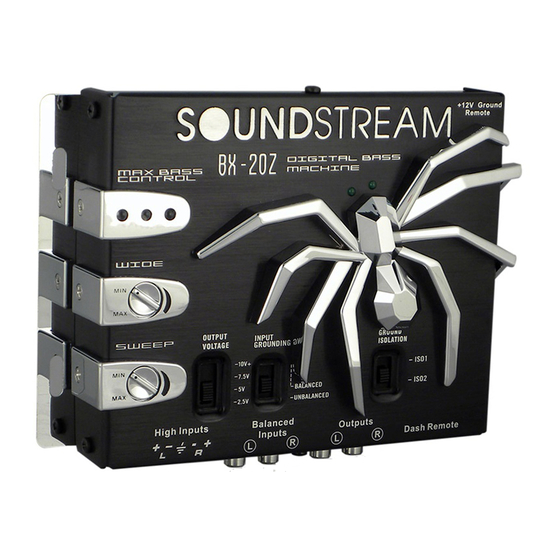 soundstream bx 108z installation manual