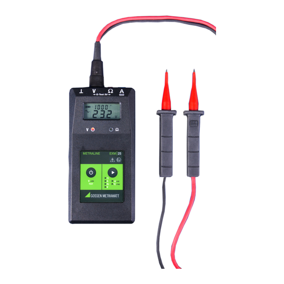 Gossen MetraWatt METRALINE EXM25 Operating Instructions Manual
