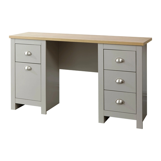 GFW LANCASTER STUDY DESK Assembly Instructions Manual
