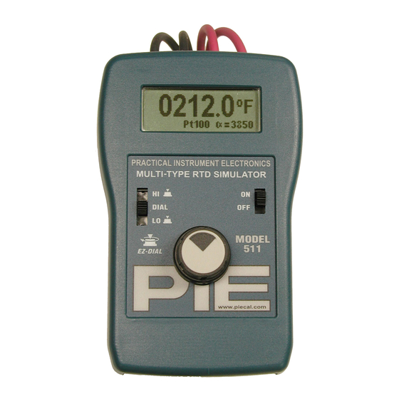 PIE 510 Operating Instructions