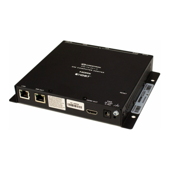Crestron DM-TX-201-C Quick Start