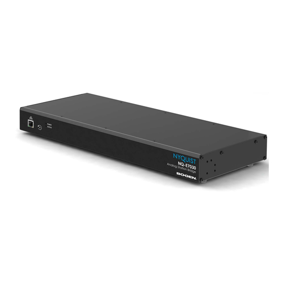 Bogen NQ-E7030 Configuration Manual