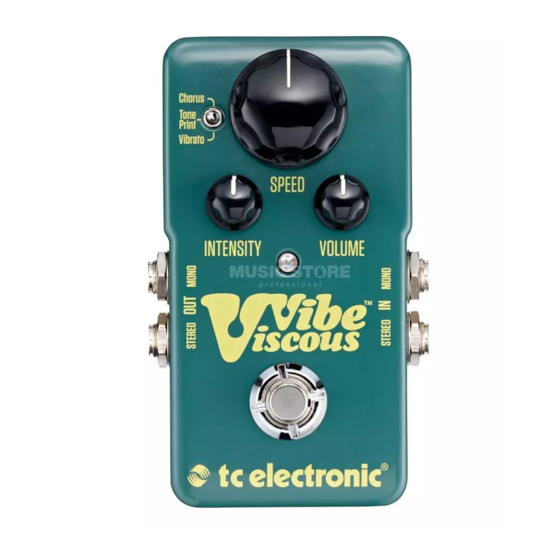 TC Electronic VISCOUS VIBE Quick Start Manual