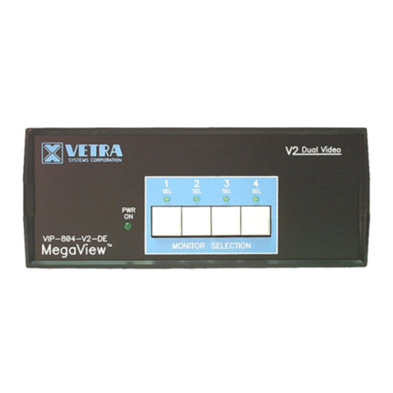 Vetra MegaView VIP-804-V User Instructions