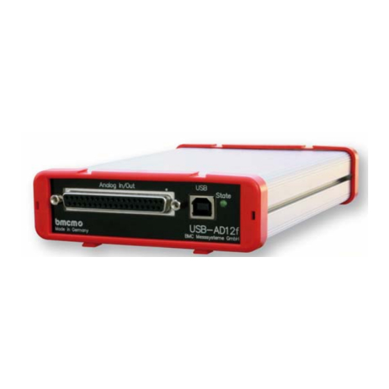 Omni Instruments bmcm USB-AD12f Manual
