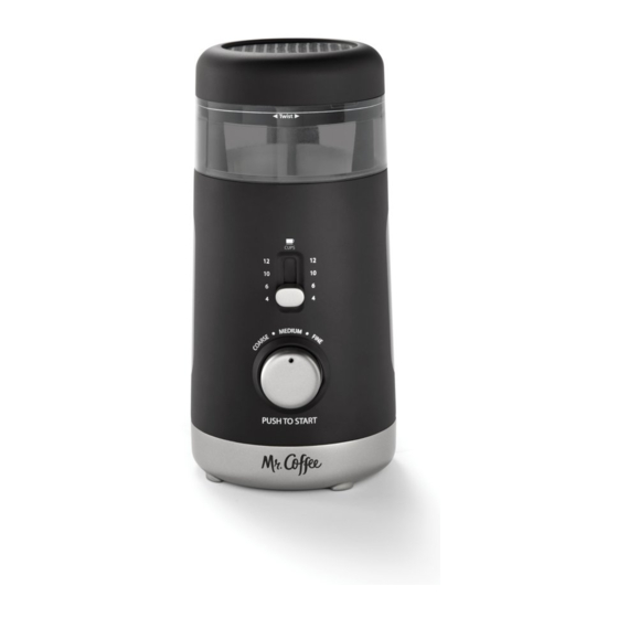 Sunbeam Products Mr.Coffee Multi Grind Blade Grinder Manuals