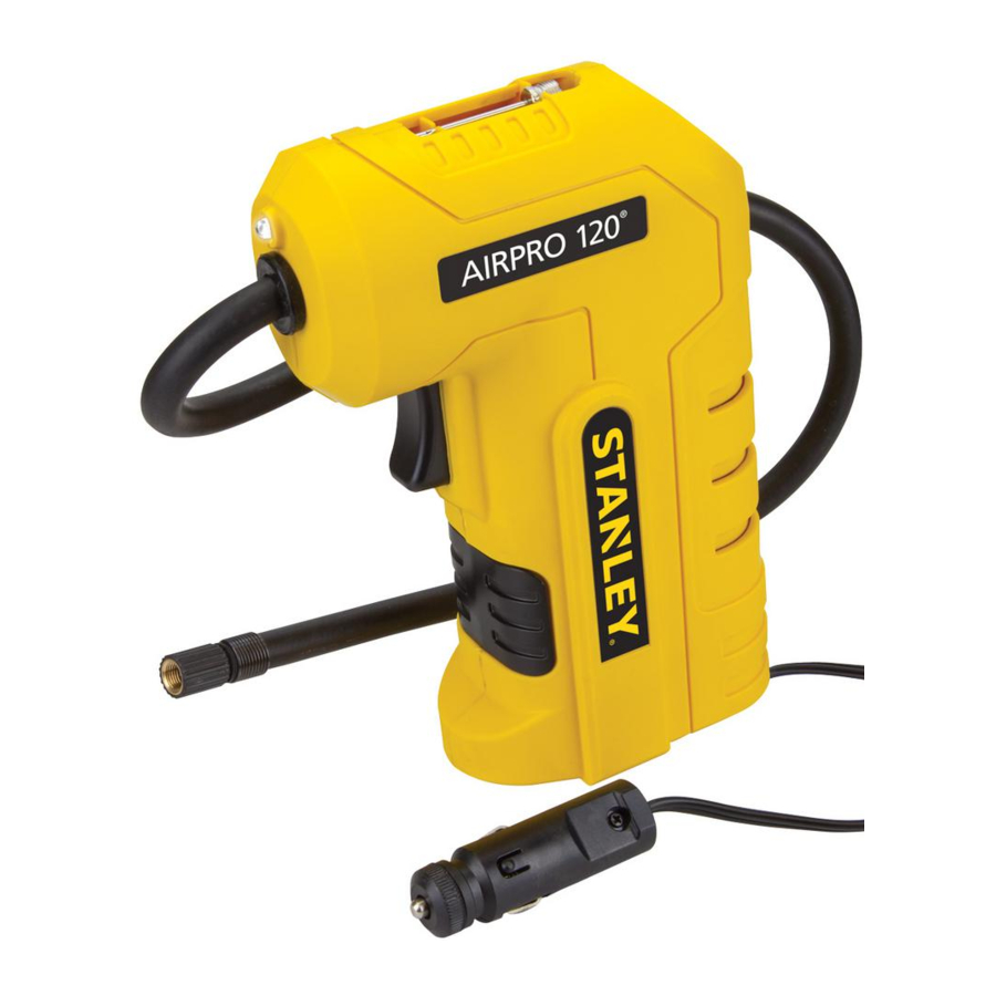 STANLEY AIRPRO 120 CDC120SCA - 12 Volt Corded Compressor Manual