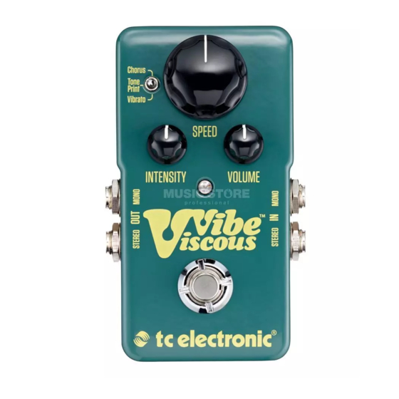 TC Electronic Viscous Vibe User Manual