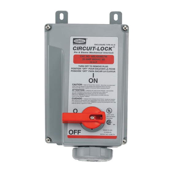 Hubbell CIRCUIT-LOCK Series General Information