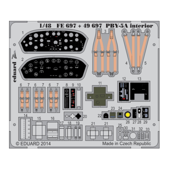 Eduard Zoom PBY-5A interior S.A. Assembly Instructions