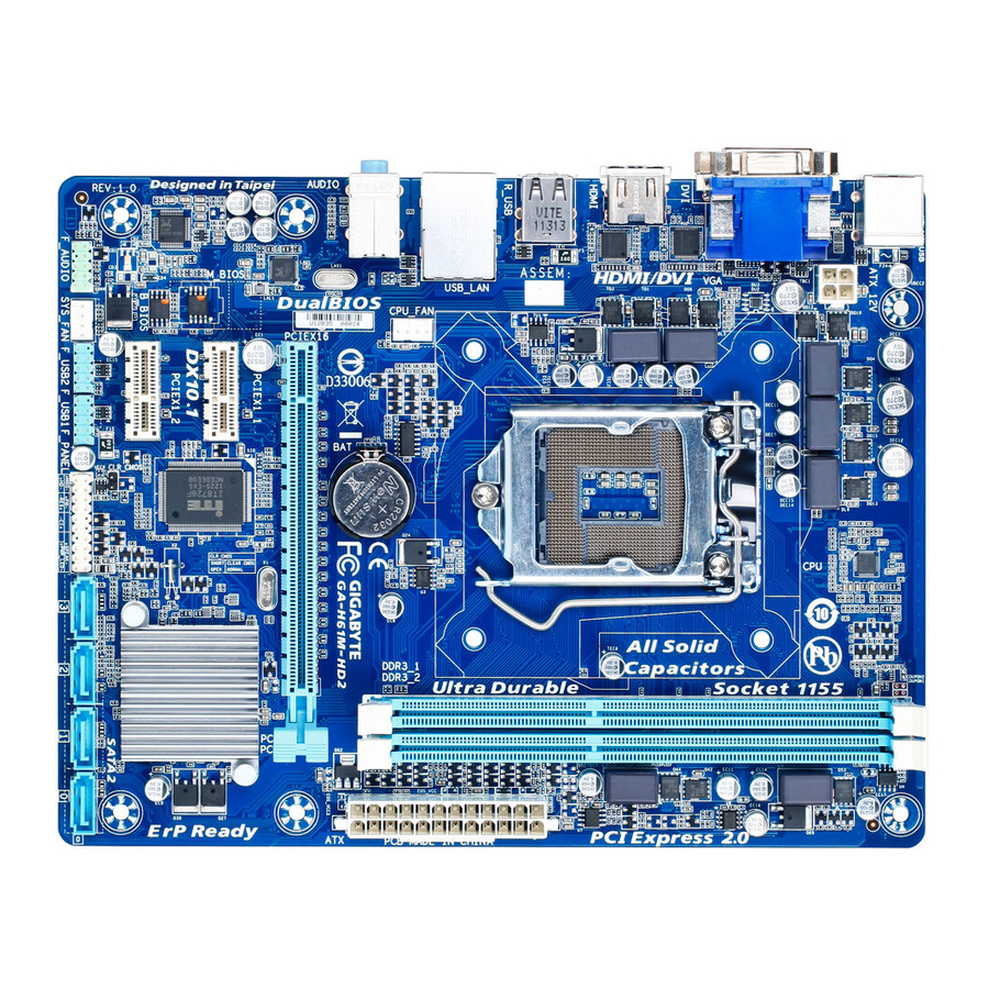 Gigabyte GA-H61M-HD2 User Manual