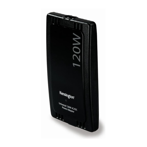 Kensington Notebook AC/DC Power Adapter Portable 120-Watt AC/DC Power Supply User Manual