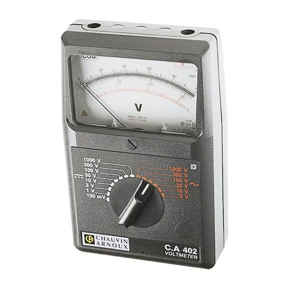 Chauvin Arnoux C.A 402 User Manual