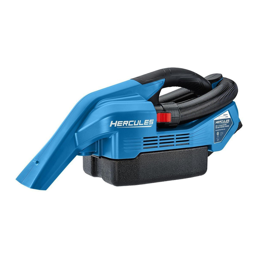 HERCULES HC021B, 56828 - 20V 1/2 Gallon HEPA Wet/Dry Vacuum Manual
