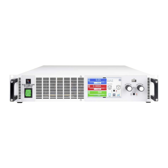 Elektro-Automatik EA-ELR 10000 2U Manuals