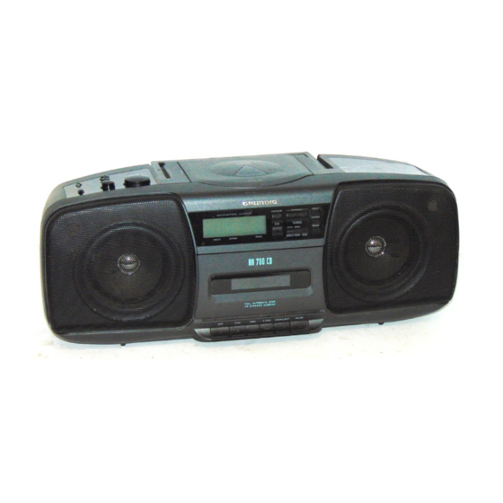 Grundig RR 700 CD User Manual