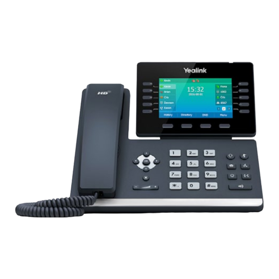 Yealink T54 Quick Reference Manual