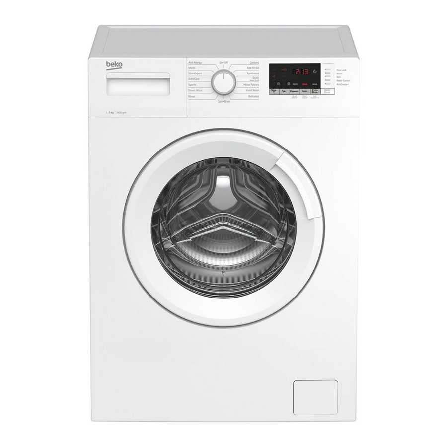 Beko WTIK74151F - Integrated 7kg Washing Machine Manual
