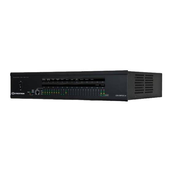 Crestron CEN-SWPOE-24 Operation Manual