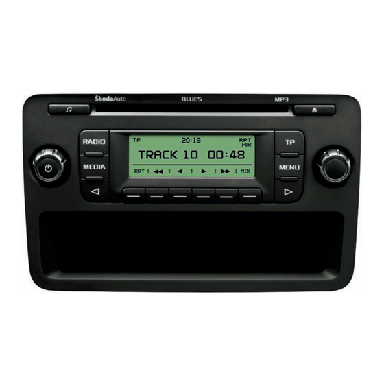 Skoda Radio Blues Owner's Manual