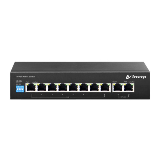 Secureye S-8FE-2UE-LD-AI-VLAN User Manual