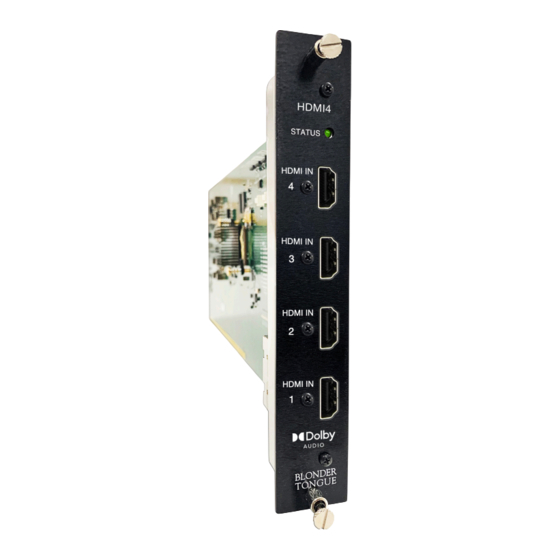 Blonder tongue NXG-HDMI4 User Manual