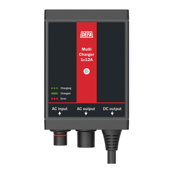 DEFA MultiCharger 1x12 User Manual