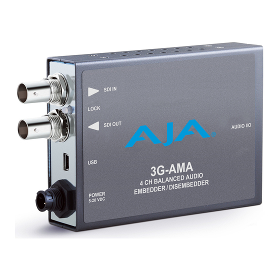 AJA 3G-AMA Installation And Operation Manual