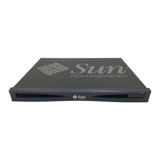 Sun Microsystems Netra X1 Product Notes
