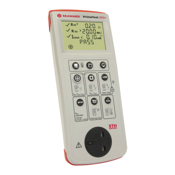 Seaward PrimeTest 250+ Operating Instructions Manual