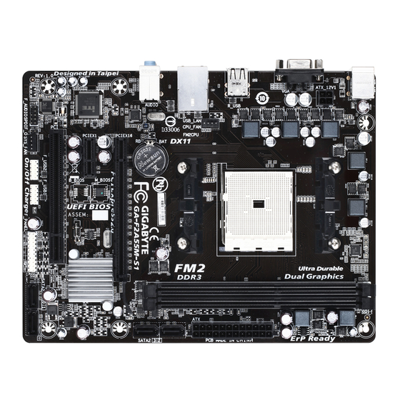 GIGA-BYTE TECHNOLOGY GA-F2A55M-S1 User Manual