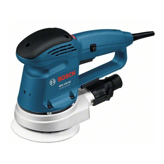 Bosch Professional GEX 125 AC Instructions Manual