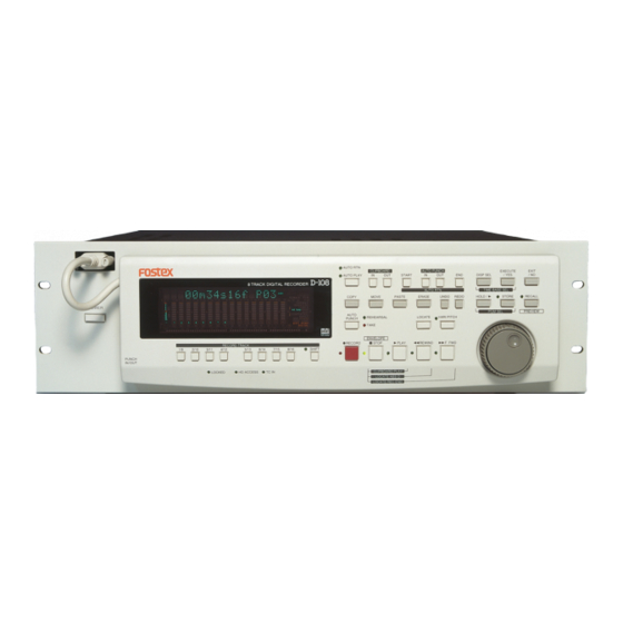 Fostex D-108 Quick Operation Manual
