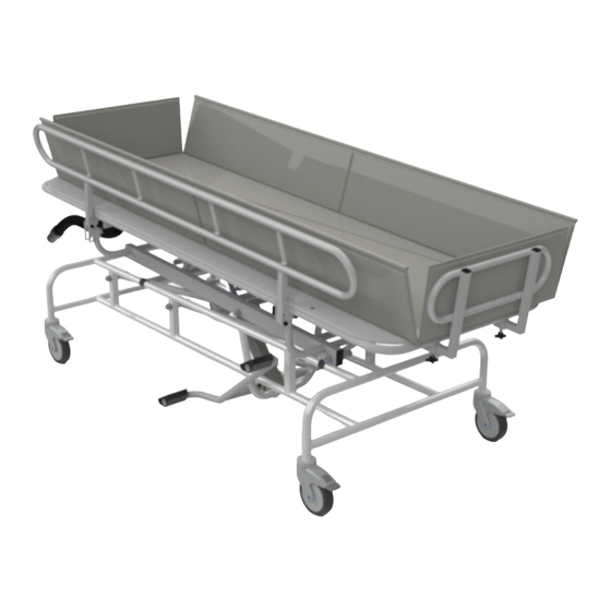 FREEWAY Height Adjustable Shower Trolley with Liner 1500mm User Manual