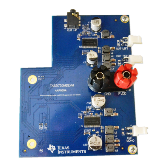 Texas Instruments TAS5753MDEVM User Manual