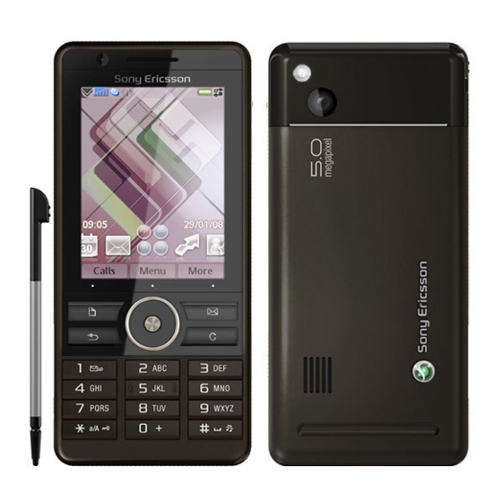 Sony Ericsson G900 Test Instructions