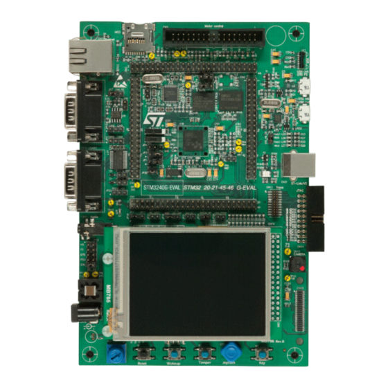 ST STM3240G-EVAL User Manual