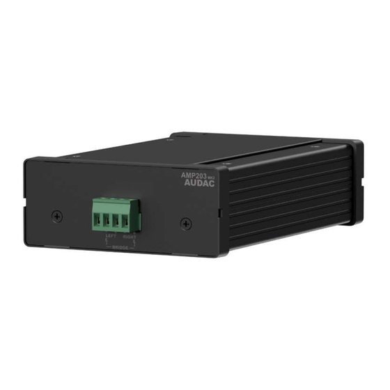 AUDAC AMP203 Command Manual