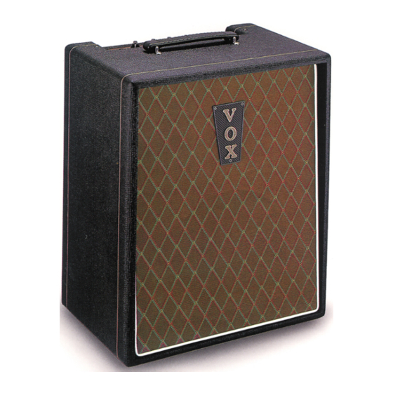 Vox T25 Bass Amplifier Manual