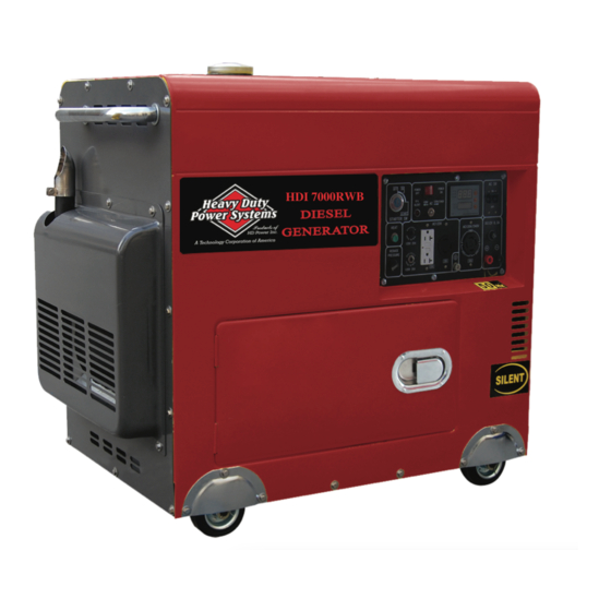 Heavy Duty Power Systems HDI 7000RWB Manuals