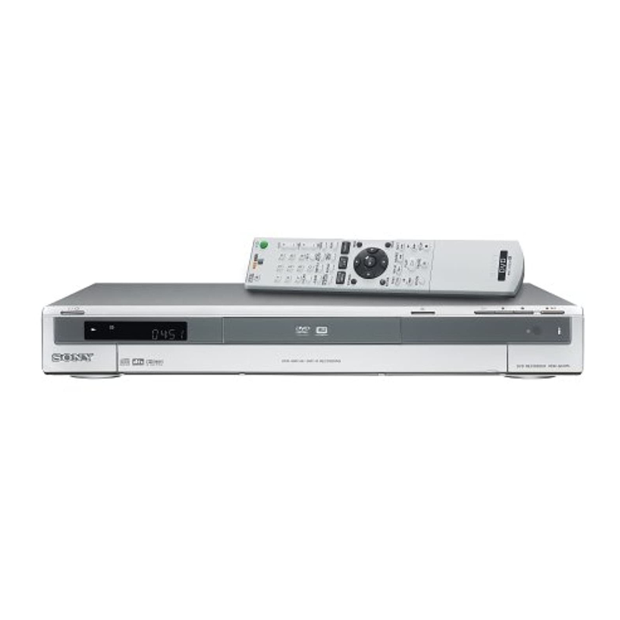 Sony RDR-GX315 Specifications