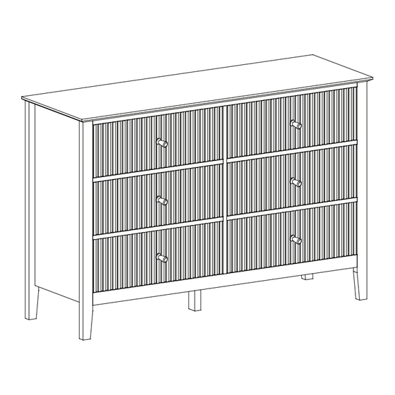 Matt Blatt Zara Fluted 6 Drawer Chest Assembly Instructions Manual